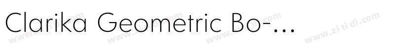 Clarika Geometric Bo字体转换
